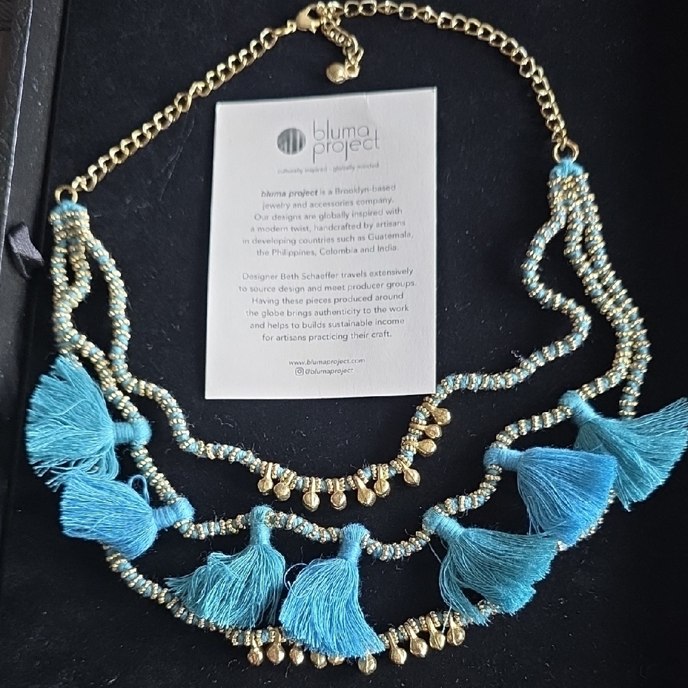 Turquoise and Gold Layered Necklace